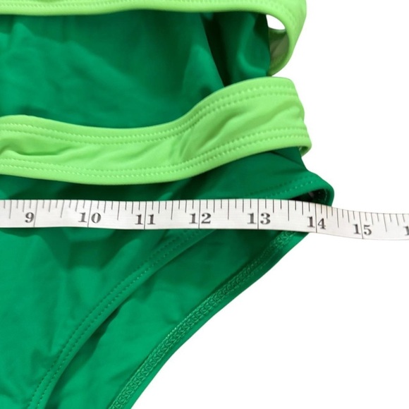 SHEIN Green One-Piece Swimsuit Asymmetrical Design - Picture 5 of 5